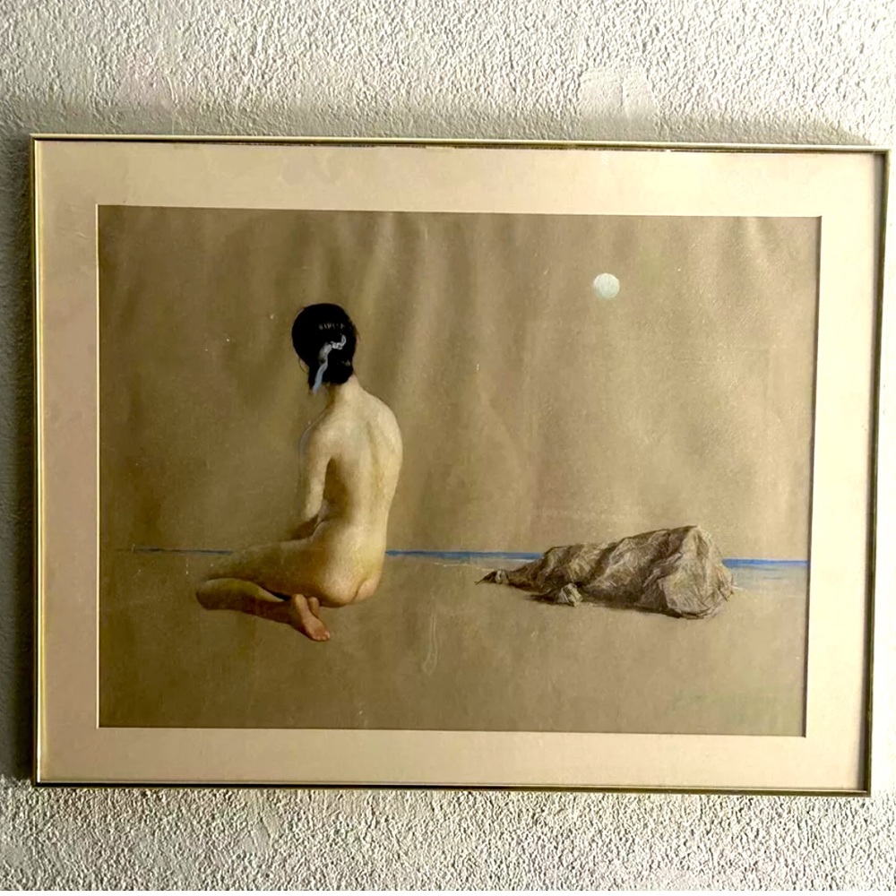 Zhi Min Guan Original Pastel Painting On Linen